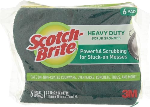 Scotch-Brite Heavy Duty Scrub Sponge, 6 Kitchen Sponges - Image 2