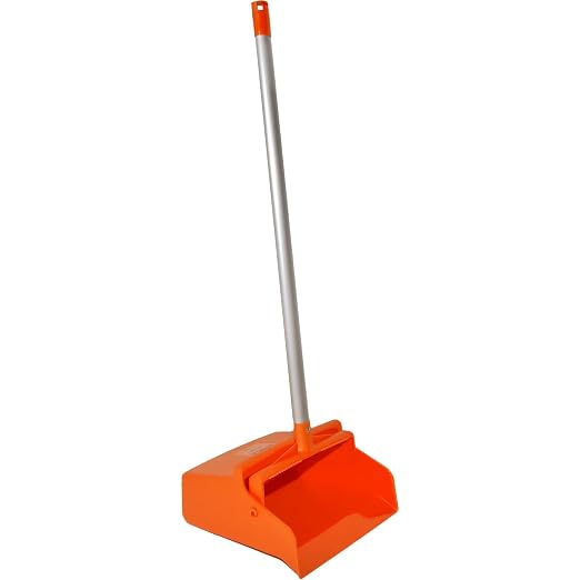 SPARTA Upright Dustpan with Aluminum Handle, Serrated Edge by CarlisleFoodServiceProducts