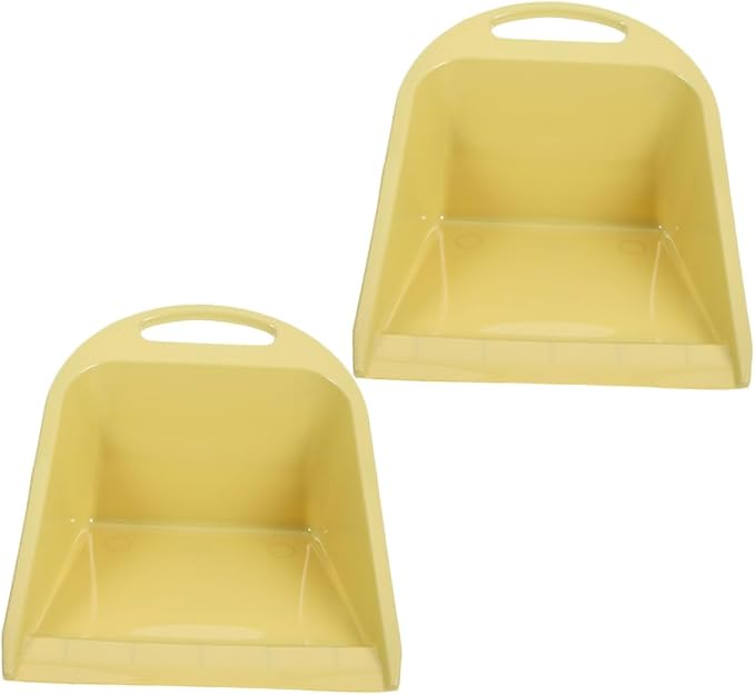 Handheld Dustpan for Home and Office, Ergonomic Lime Yellow Cleaning Dustpan by ULTECHNOVO