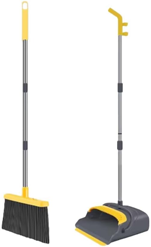 Broom and Dustpan Set with Long Handle by pugest