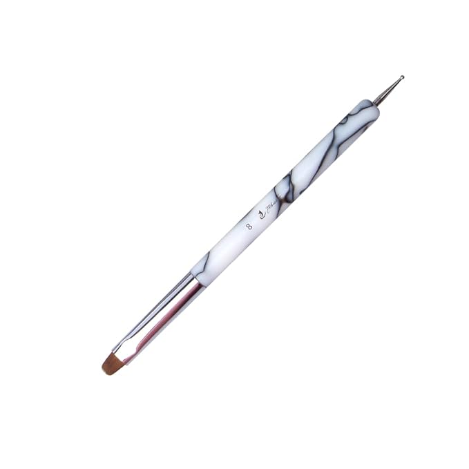 French Nail Brush, YIHUALE 2 Way French Gel Acrylic Nail Art Kolinsky Brush by yihuale