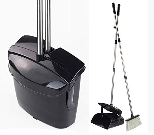Broom and Dustpan Commercial Long Handle Sweep Set and Lobby Broom Upright by FANSUSENKE+