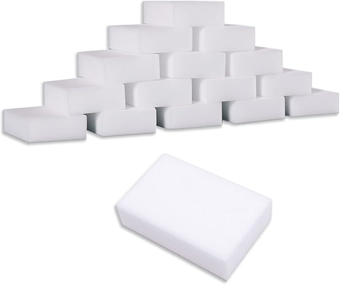 Magic Sponges Cleaning Eraser, 50 Pack Melamine Sponge Foam Pads, Wall Cleaner by BAISENJIE