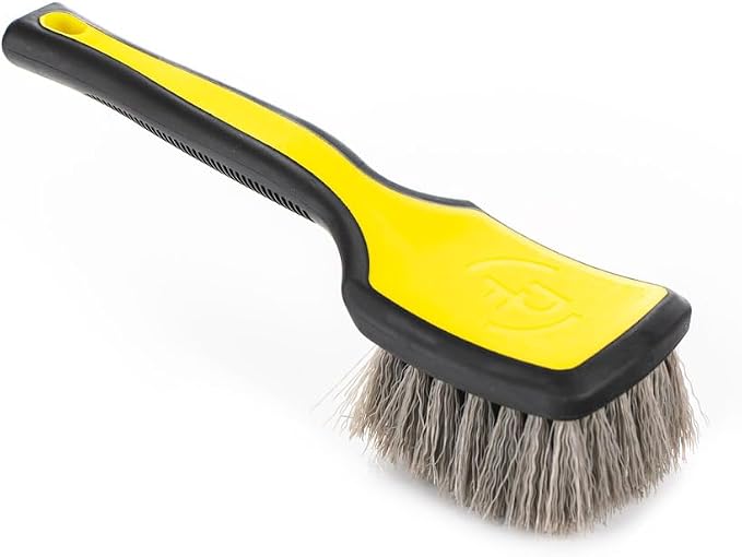 Detail Factory - ProGrip Tire Brush - Ergonomic ProGrip Handle, Stiff Synthetic by DetailFactory