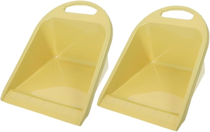 Homoyoyo 2pcs Handheld Dustpan Set Compact Yellow by Homoyoyo