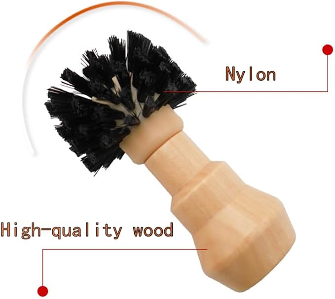 Coffee Portafilter Basket Cleaning Brush, Stiff Bristles and Wood Handle Coffee - Image 6