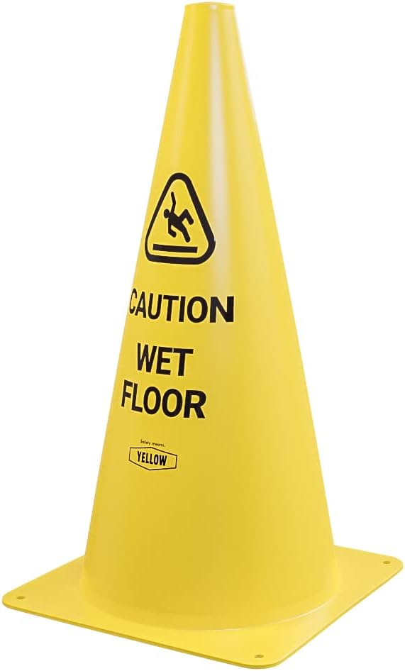 Yellow Safety® Commercial 15 Inch "Caution Wet Floor" Sign Cone, 4 ct. - Image 4