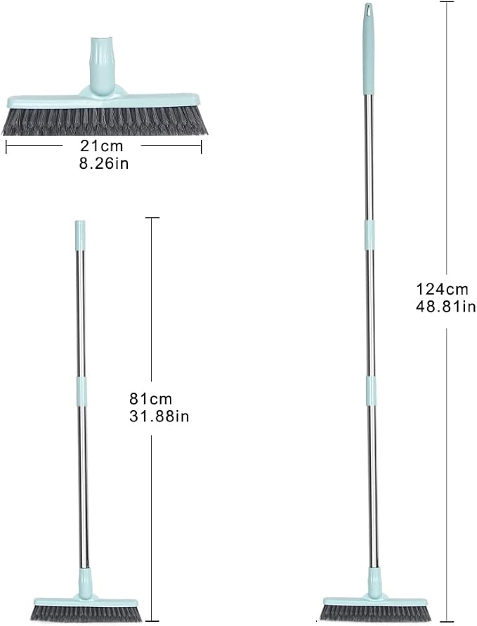 Affogato Floor Scrub Brush Bathroom Long Handle Bathtub Push Broom Shower Tile - Image 6