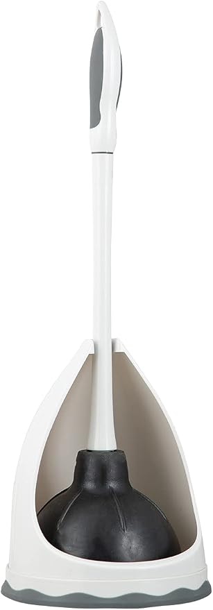 Superio Toilet & Sink Plunger and Holder Grey by Superio