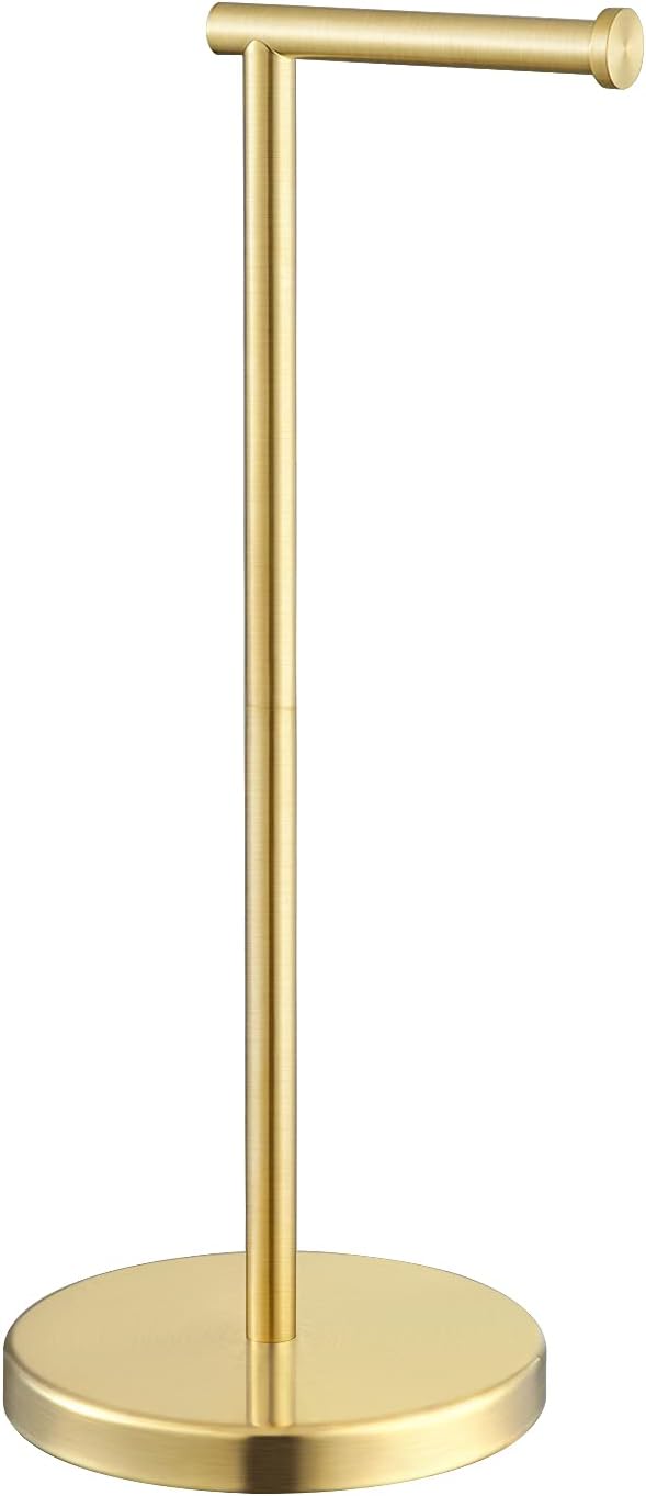 KES Gold Toilet Paper Holder Free Standing SUS 304 Stainless Steel Rustproof by KES