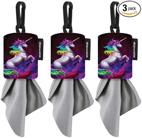 SPUDZ Classic Microfiber Lens Cleaner – Clip-On Pouch, Washable – by ALPINEINNOVATIONS