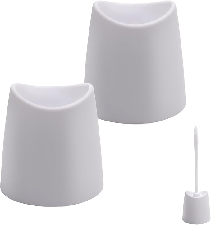 2-Pack Toilet Brush Holder Only, The Crisp White Toilet Brush Holder is Suitable by Dealsgogo