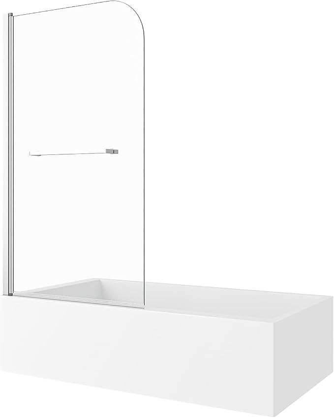31"-32" W x 55" H Brushed Nickel Flexible 180° Pivot Shower Door Reversible - Image 9
