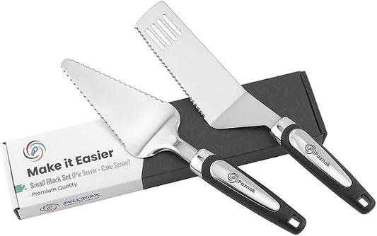 Pie Server Spatula and Cake Cutter Slicer, Stainless Steel Set by Paxnok
