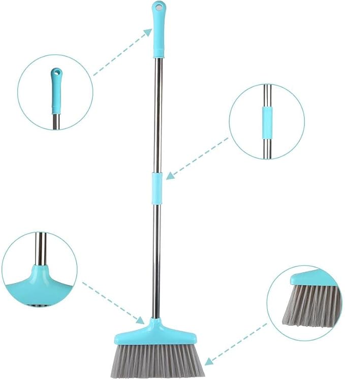FGY Broom and Dustpan Set Stand Up Broom and Dust Pan Combo - Image 5