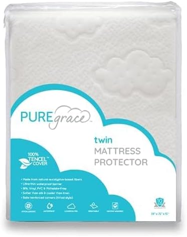 PUREgrace Tencel Mattress Protector – Waterproof, Noiseless Cover by PUREgrace