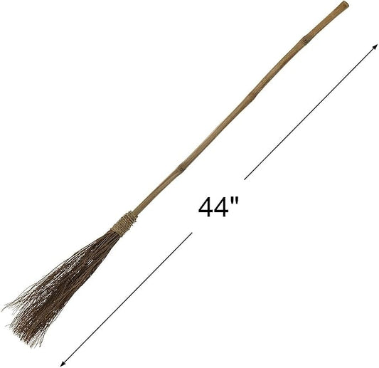Brown Straw Broom - Image 2