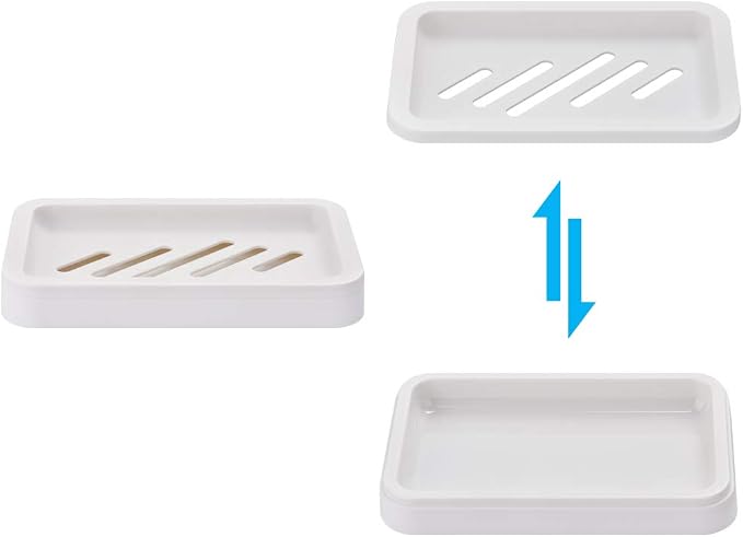 2PCS Draining Soap Dishes, Dishwashing Sponge Soap Holder - Image 3