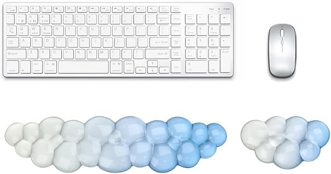 YOWKA Ergonomic Wrist Rest Set for Keyboard and Mouse, Cooling Gel Support by Unknown