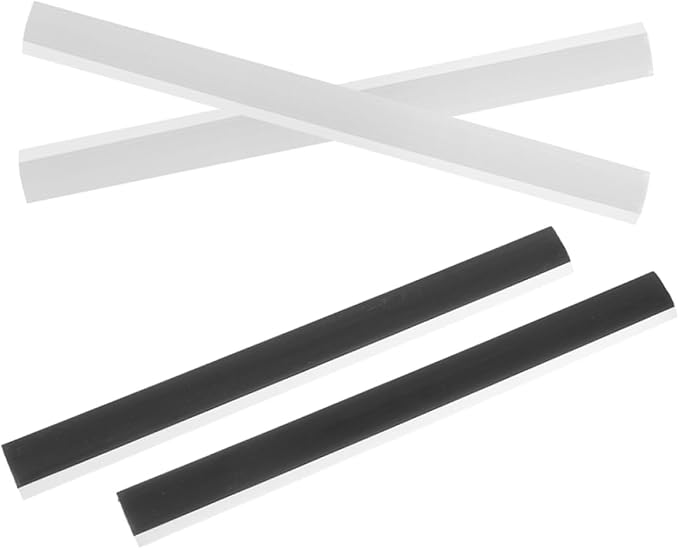 GLEAVI 4pcs Rubber Dustpan Lip Replacement Strips Flexible Rectangle Edge Seal by GLEAVI