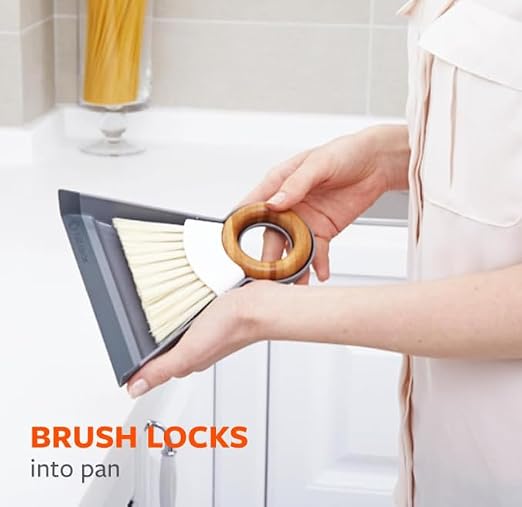 Full Circle Tiny Team Mini Compact Brush & Dustpan Set, Portable Handheld Broom - Image 2