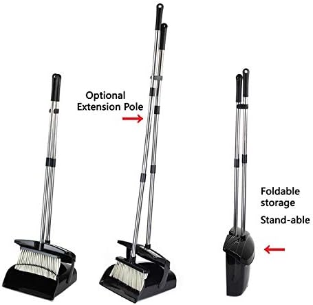 Broom and Dustpan Commercial Long Handle Sweep Set and Lobby Broom Upright - Image 4