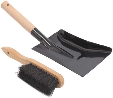Coal Shovel and Hearth Brush Set Made of Natural Wood and Coco Bristles by Aboniris