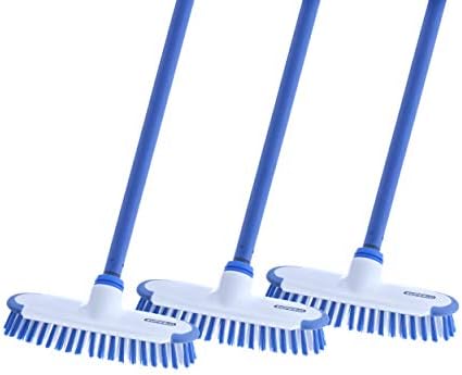 Superio Deck Brush with Long Handle Heavy Duty Stiff Bristles Grout Scrubber by Superio