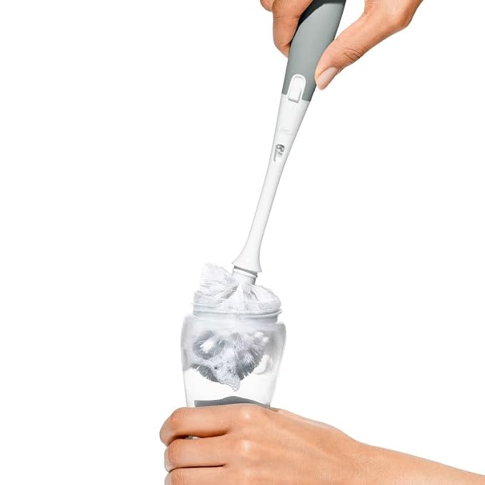 OXO Tot Bottle Brush with Nipple Cleaner and Stand – Gray - Image 8