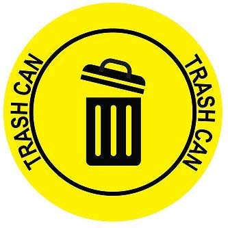 "Trash Can" Durable Laminated Vinyl Floor Sign- Sign by Graphical Warehouse- 5S by GraphicalWarehouse