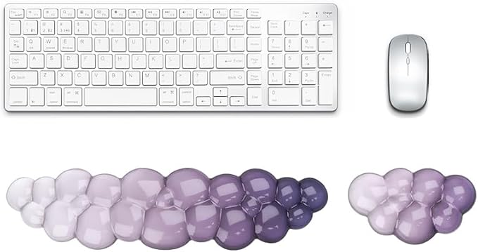 YOWKA Ergonomic Wrist Rest Set for Keyboard and Mouse, Cooling Gel Support by Unknown