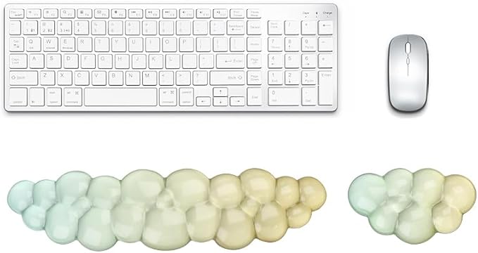 YOWKA Ergonomic Wrist Rest Set for Keyboard and Mouse, Cooling Gel Support by Unknown