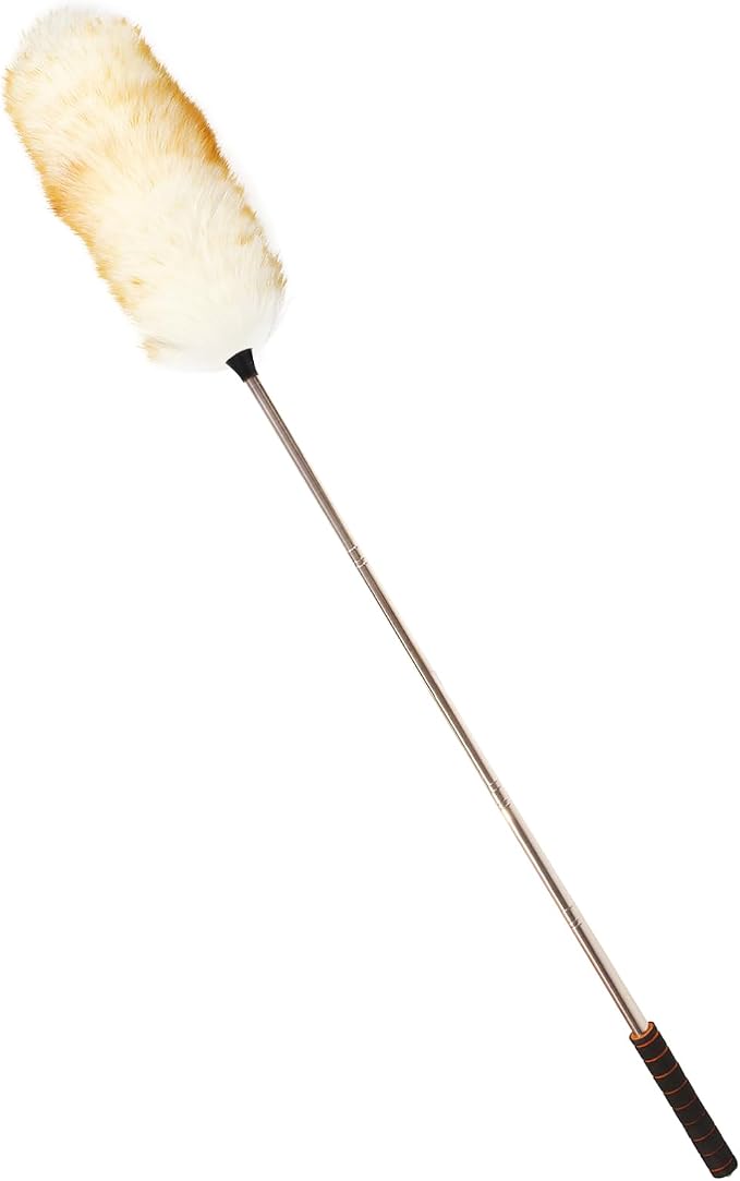 Lambs Wool Extendable Household Cleaning Duster 64" Wall Duster Cleaner - Image 2