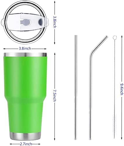 D·S 30 oz Green Tumbler Stainless Steel Double Wall Vacuum Insulated Mug - Image 3