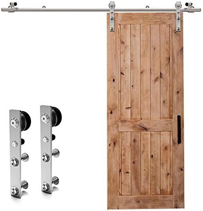 CCJH 10FT Stainless Sliding Barn Door Hardware Kit Heavy Duty - Image 8