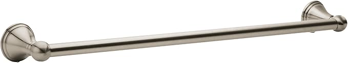 Moen Preston Brushed Nickel 24-Inch Single Wall Mounted Bathroom Towel Bar by Moen