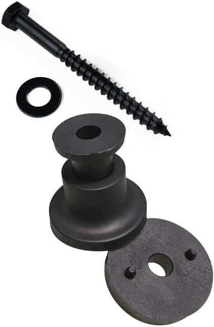 Homacer Sliding Barn Door Hardware Black Rustic Adjustable Spacer, Washer and by HOMACER