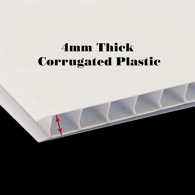 Dustpan For Sale Whte Red Black Folding Coroplast A-Frame Double-Sided 23in - Image 3