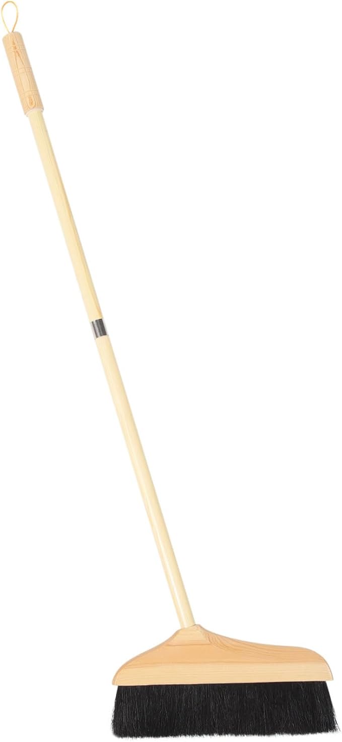minkissy Indoor Floor Broom Soft Bristle Push Broom Heavy Duty by minkissy