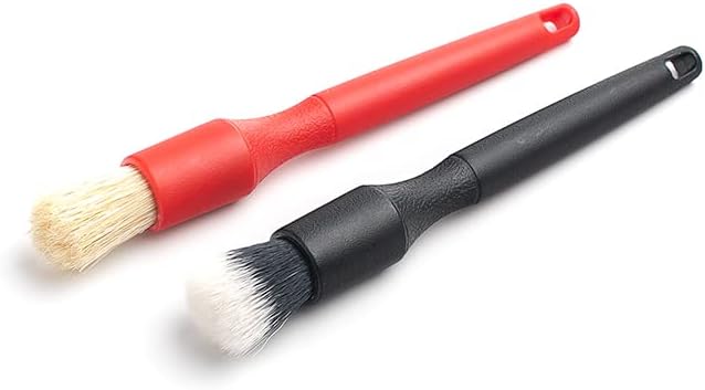 Detail Factory - Boar Hair Detailing Brush Short-Handle + Long-Handle Combo Kit by DetailFactory