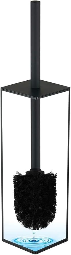 Matte Black Square Stainless Steel Toilet Brush - Image 4