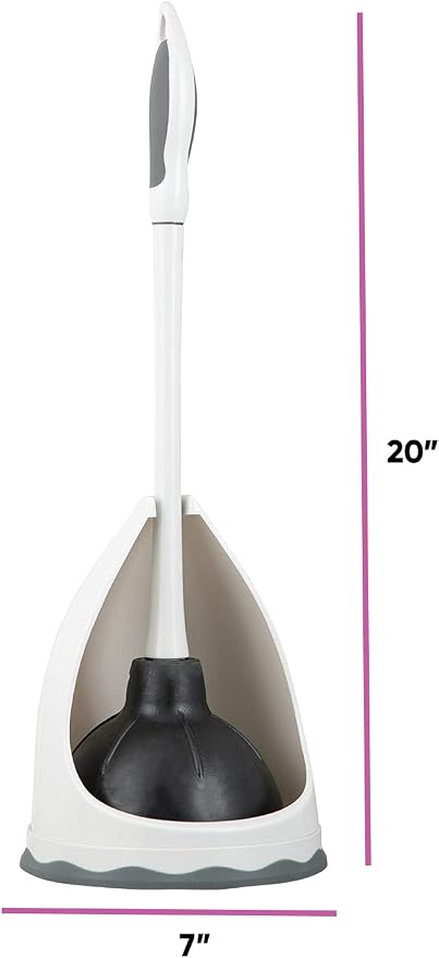 Superio Toilet & Sink Plunger and Holder Grey - Image 2