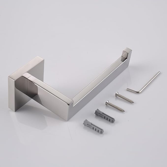 TASTOS Toilet Paper Holder Brushed Nickel 2 Pack, Toilet Tissue Roll Holders - Image 5