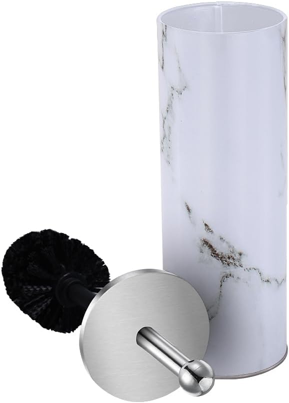 Zahari Home Marble Toilet Bowl Brush and Holder by ZahariHome