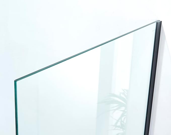 Shower Screen 36" x 76" Half Frameless Shower Wall Panel, Tempered Glass 3/8 - Image 7