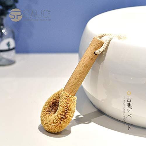 Wodden Cleaning Brush, Bottle Washing Brush, Pan Scrub Brush, Natural Coconut - Image 6