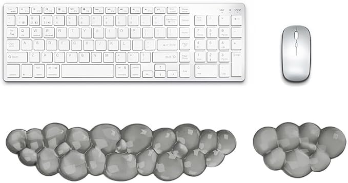 YOWKA Ergonomic Wrist Rest Set for Keyboard and Mouse, Cooling Gel Support by Unknown