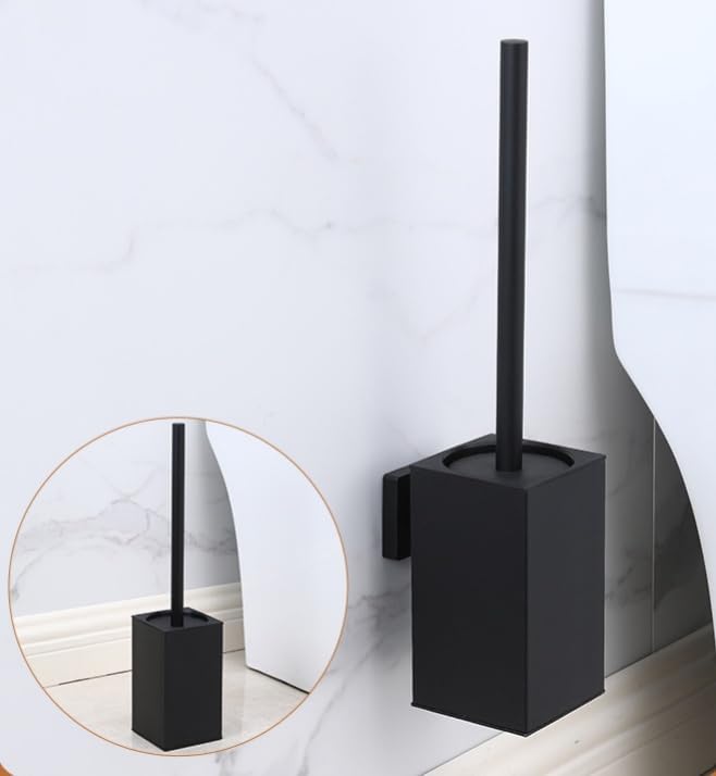 Toilet Bowl Brush Holder Square, Stainless Steel Square Wall Mounted Toilet - Image 2