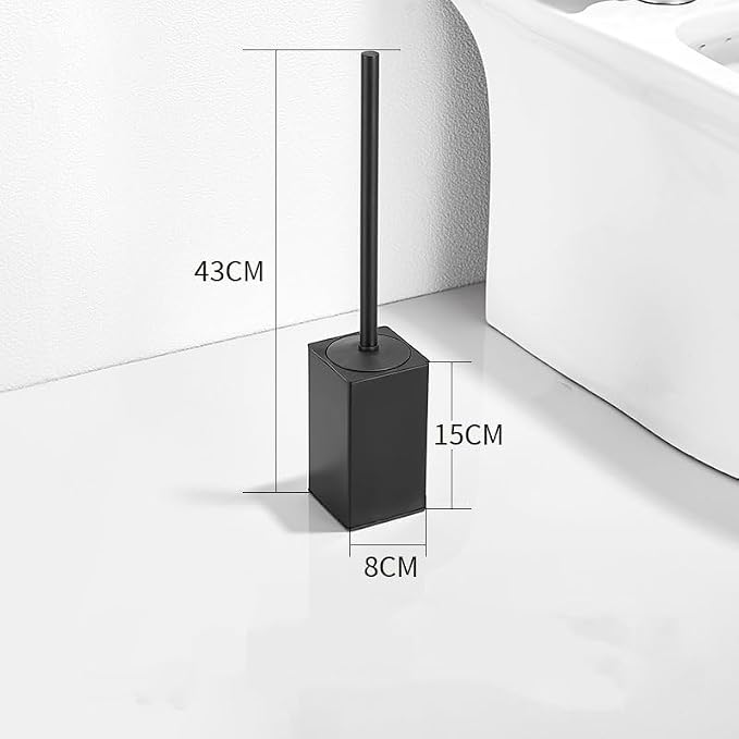 Toilet Bowl Brush Holder Square, Stainless Steel Square Wall Mounted Toilet - Image 5