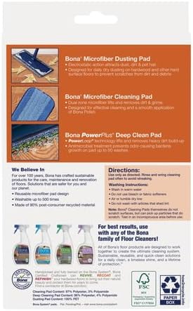 Bona Microfiber Pad 3-Pack includes Dusting, and Deep Cleaning Pad, - Image 2